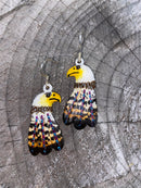 Painted Eagle Bone Earrings