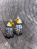 Painted Eagle Bone Earrings