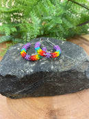 3/4” Beaded Hoop Earrings