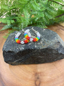 3/4” Beaded Hoop Earrings