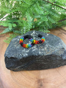 3/4” Beaded Hoop Earrings