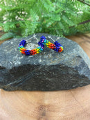 3/4” Beaded Hoop Earrings