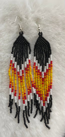 Black/Orange Dangle Earrings