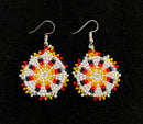 White Star Medallion Earrings