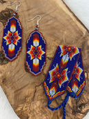Beaded Double Feather Earrings & Bracelets - SOLD SEPARATELY