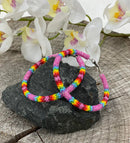 2" Fully Beaded Hoop Earrings