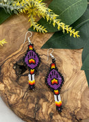 Wolf Paw Beaded Earrings