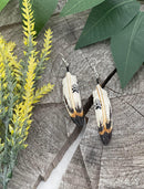 Bear Paw Painted Bone Earrings