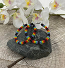 2.5” Beaded Hoop Earrings