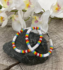 2" Fully Beaded Hoop Earrings