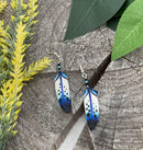 Royal Blue Painted Bone Earrings