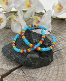 2" Fully Beaded Hoop Earrings