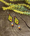 Wolf Paw Beaded Earrings