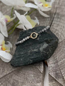 Stone Cut Beads with Round Accent