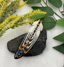 Painted Bone Feather Barrette