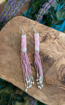 Breast Cancer Awareness Beaded Earrings