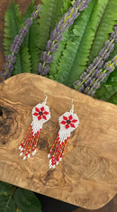 Red Star Dangle Earrings