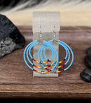 Triple Hoop Beaded Earrings