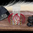 Triple Hoop Beaded Earrings