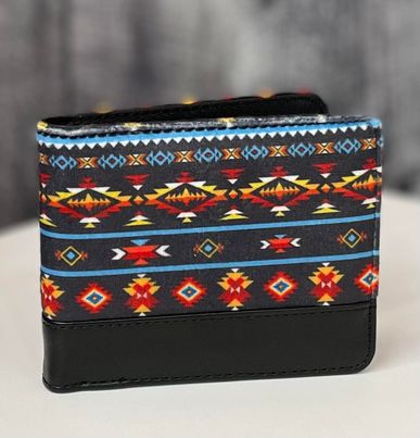 Aztec Fleece & Leather Wallets