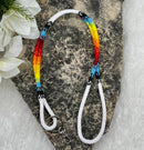 Rainbow Beaded Lanyard