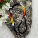 Rainbow Beaded Lanyard