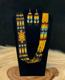 Turtle Beaded Necklace & Earring Set