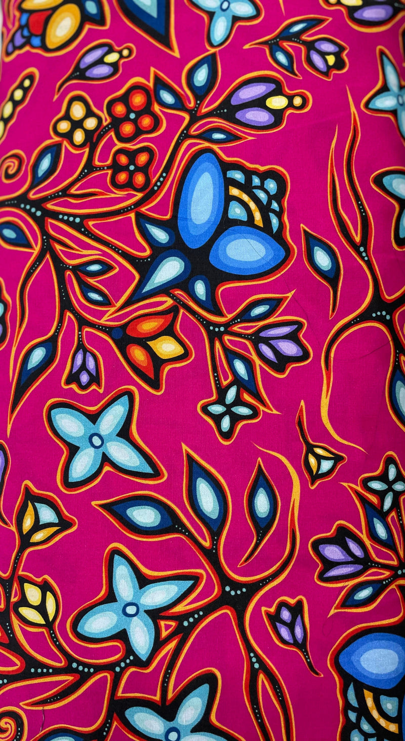 Ojibway Floral Fabric  By Jackie Traverse 2