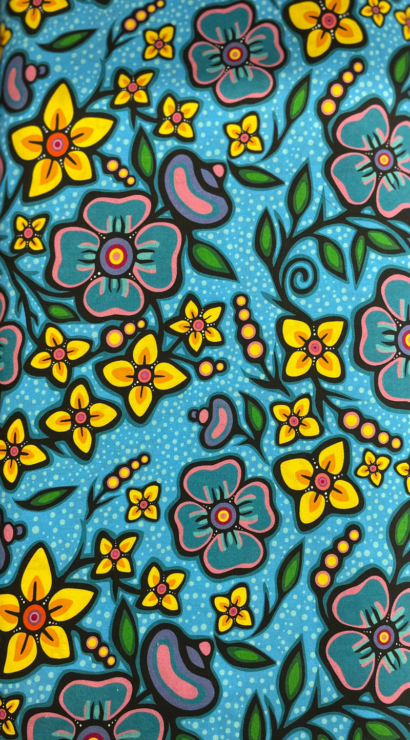 Ojibway Floral Fabric By Jackie Traverse 3