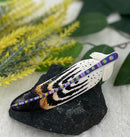 Painted Bone Feather Barrette