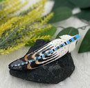Painted Bone Feather Barrette