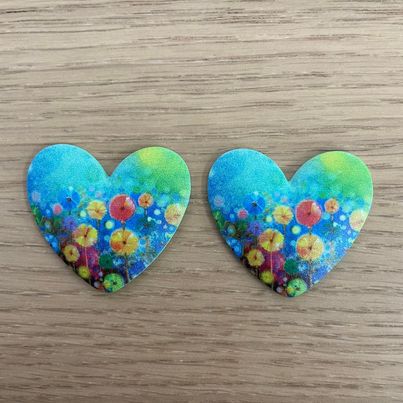 Floral Heart Cabochons