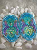 Teardrop/Heart Beaded Earrings