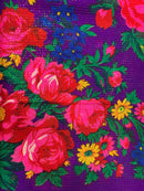 Metallic Floral Scarves