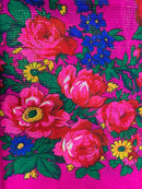 Metallic Floral Scarves