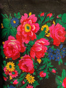 Metallic Floral Scarves