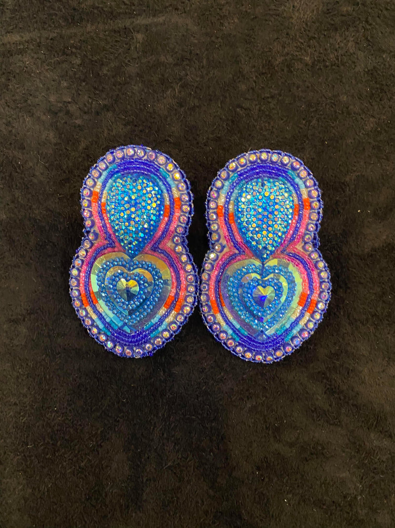 Teardrop/Heart Beaded Earrings