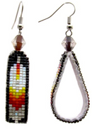 Feather Loop Beaded Earrings
