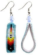 Feather Loop Beaded Earrings