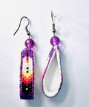 Feather Loop Beaded Earrings