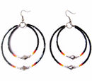 Double Hoop Beaded Earrings