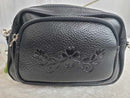 Leather Embossed Crossbody Purse