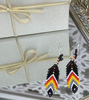 Feather Beaded Earrings