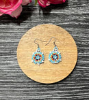 Beaded Turtle Earrings on Hooks