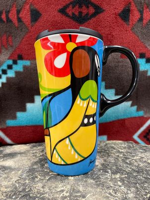 Artist Designed 17 Oz Ceramic Travel Mugs