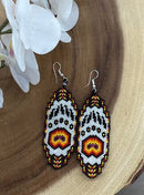 Beaded Bear Paw Earrings