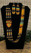 Bear Paw Beaded Necklace & Earring Set