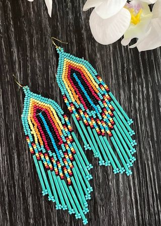 Turquoise Bugle Earrings