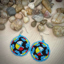 Medicine Turtle Round Beaded Earrings