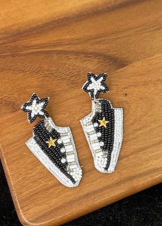 Beaded Sneaker Earrings